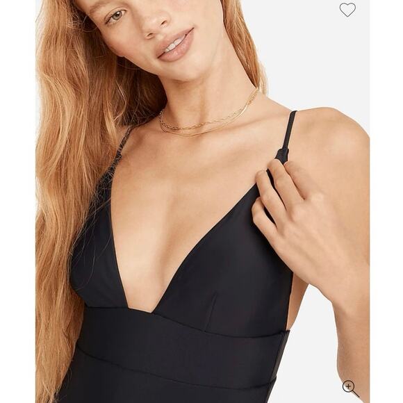 J.Crew Plunge One-Piece Swimsuit Navy‎ Blue Size 12 Adjustable Straps - Picture 3 of 10